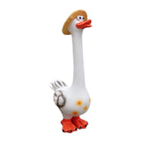 Maxbell Duck Statue Miniature Landscape Collectible Goose Statue for Porch Yard Lawn A