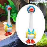 Maxbell Duck Statue Miniature Landscape Collectible Goose Statue for Porch Yard Lawn B