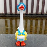 Maxbell Duck Statue Miniature Landscape Collectible Goose Statue for Porch Yard Lawn B