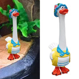 Maxbell Duck Statue Miniature Landscape Collectible Goose Statue for Porch Yard Lawn B
