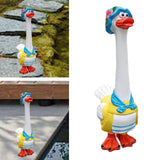 Maxbell Duck Statue Miniature Landscape Collectible Goose Statue for Porch Yard Lawn B