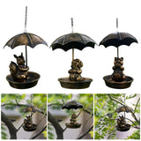 Maxbell Bird Feeder Garden Decoration with Roof Bird Food Tray for Gift Balcony Yard Squirrel