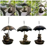 Maxbell Bird Feeder Garden Decoration with Roof Bird Food Tray for Gift Balcony Yard Squirrel