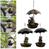 Maxbell Bird Feeder Garden Decoration with Roof Bird Food Tray for Gift Balcony Yard Squirrel