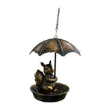 Maxbell Bird Feeder Garden Decoration with Roof Bird Food Tray for Gift Balcony Yard Squirrel