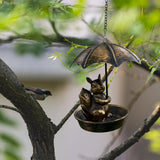 Maxbell Bird Feeder Garden Decoration with Roof Bird Food Tray for Gift Balcony Yard Squirrel
