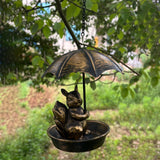 Maxbell Bird Feeder Garden Decoration with Roof Bird Food Tray for Gift Balcony Yard Squirrel