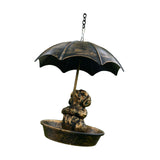 Maxbell Bird Feeder Garden Decoration with Roof Bird Food Tray for Gift Balcony Yard Dog