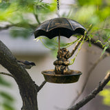 Maxbell Bird Feeder Garden Decoration with Roof Bird Food Tray for Gift Balcony Yard Dog