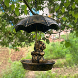 Maxbell Bird Feeder Garden Decoration with Roof Bird Food Tray for Gift Balcony Yard Dog