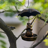 Maxbell Bird Feeder Garden Decoration with Roof Bird Food Tray for Gift Balcony Yard Cat