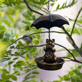Maxbell Bird Feeder Garden Decoration with Roof Bird Food Tray for Gift Balcony Yard Cat