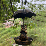 Maxbell Bird Feeder Garden Decoration with Roof Bird Food Tray for Gift Balcony Yard Cat