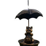 Maxbell Bird Feeder Garden Decoration with Roof Bird Food Tray for Gift Balcony Yard Cat
