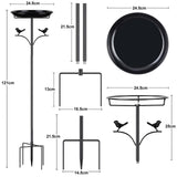 Maxbell Bird Feeder Accessory Basin Ornament Metal Bird Bath for Bird Lovers Outside