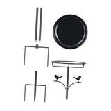 Maxbell Bird Feeder Accessory Basin Ornament Metal Bird Bath for Bird Lovers Outside