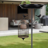 Maxbell Bird Feeder Accessory Basin Ornament Metal Bird Bath for Bird Lovers Outside