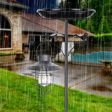 Maxbell Bird Feeder Accessory Basin Ornament Metal Bird Bath for Bird Lovers Outside