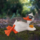 Maxbell Resin Duck Garden Statue Gardening Gifts Outdoor Statue for Patio Yard Porch
