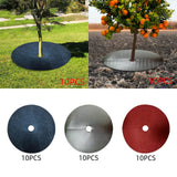 Maxbell 10x Tree Mulch Rings Cloth Cover 24 inch Landscape Breathable Tree Protector Black