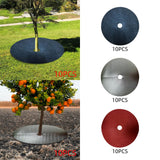 Maxbell 10x Tree Mulch Rings Cloth Cover 24 inch Landscape Breathable Tree Protector Black