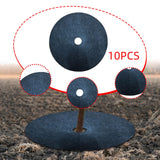 Maxbell 10x Tree Mulch Rings Cloth Cover 24 inch Landscape Breathable Tree Protector Black