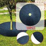 Maxbell 10x Tree Mulch Rings Cloth Cover 24 inch Landscape Breathable Tree Protector Black