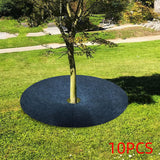 Maxbell 10x Tree Mulch Rings Cloth Cover 24 inch Landscape Breathable Tree Protector Black