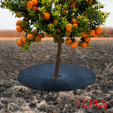 Maxbell 10x Tree Mulch Rings Cloth Cover 24 inch Landscape Breathable Tree Protector Black