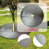 Maxbell 10x Tree Mulch Rings Cloth Cover 24 inch Landscape Breathable Tree Protector Argent