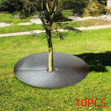 Maxbell 10x Tree Mulch Rings Cloth Cover 24 inch Landscape Breathable Tree Protector Argent