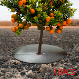 Maxbell 10x Tree Mulch Rings Cloth Cover 24 inch Landscape Breathable Tree Protector Argent