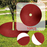 Maxbell 10x Tree Mulch Rings Cloth Cover 24 inch Landscape Breathable Tree Protector Red