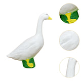 Maxbell White Goose Statue Funny Pond Decoration for Garden Housewarmings TV Cabinet