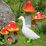 Maxbell White Goose Statue Funny Pond Decoration for Garden Housewarmings TV Cabinet