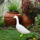 Maxbell White Goose Statue Funny Pond Decoration for Garden Housewarmings TV Cabinet