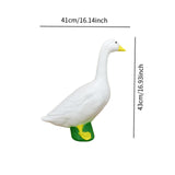 Maxbell White Goose Statue Funny Pond Decoration for Garden Housewarmings TV Cabinet