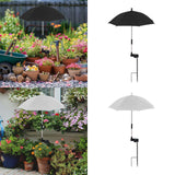 Maxbell Plant Umbrella Canopy Ground Insert Multipurpose Lightweight Garden Umbrella Black