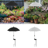 Maxbell Plant Umbrella Canopy Ground Insert Multipurpose Lightweight Garden Umbrella Black
