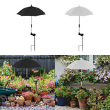 Maxbell Plant Umbrella Canopy Ground Insert Multipurpose Lightweight Garden Umbrella Black