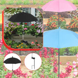 Maxbell Plant Umbrella Canopy Ground Insert Multipurpose Lightweight Garden Umbrella Black