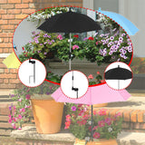 Maxbell Plant Umbrella Canopy Ground Insert Multipurpose Lightweight Garden Umbrella Black