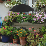 Maxbell Plant Umbrella Canopy Ground Insert Multipurpose Lightweight Garden Umbrella Black