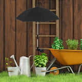 Maxbell Plant Umbrella Canopy Ground Insert Multipurpose Lightweight Garden Umbrella Black