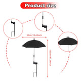 Maxbell Plant Umbrella Canopy Ground Insert Multipurpose Lightweight Garden Umbrella Black