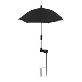 Maxbell Plant Umbrella Canopy Ground Insert Multipurpose Lightweight Garden Umbrella Black