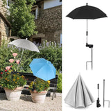 Maxbell Plant Umbrella Canopy Ground Insert Multipurpose Lightweight Garden Umbrella Black