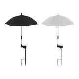 Maxbell Plant Umbrella Canopy Ground Insert Multipurpose Lightweight Garden Umbrella Black