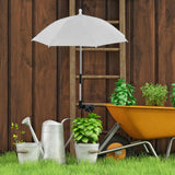 Maxbell Plant Umbrella Canopy Ground Insert Multipurpose Lightweight Garden Umbrella Argent