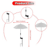 Maxbell Plant Umbrella Canopy Ground Insert Multipurpose Lightweight Garden Umbrella Argent
